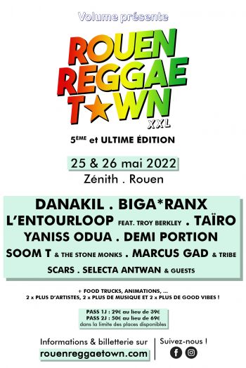 ROUEN REGGAE TOWN XXL #5 zénith de rouen concert festival